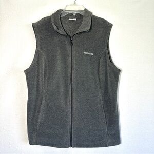 Columbia Benton Springs Vest Women's XL Gray Full Zip Pockets Fleece